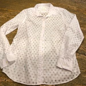 Gap white button up shirt.  Size large